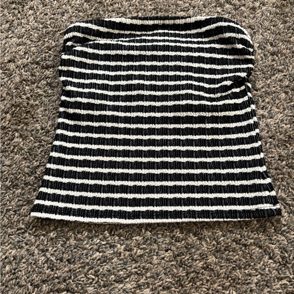 Striped Black and White Women's Skirt